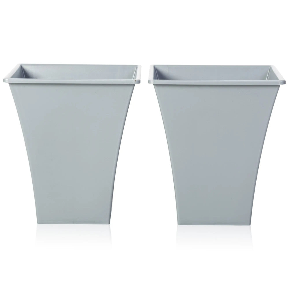 Pack of 2 - Metallica 28cm Square Plant Pot Wham Storage