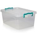 Pack of 3 - 13 Litre Shallow Box with Clip on Lid - 021116