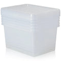 Pallet Deal x 100 - 31 Litre Crystal Plastic Storage Boxes with Lids Wham Storage