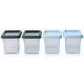 Set of 4 - 490ml Wham Plastic Storage Boxes with Mixed Coloured Lids Wham Storage
