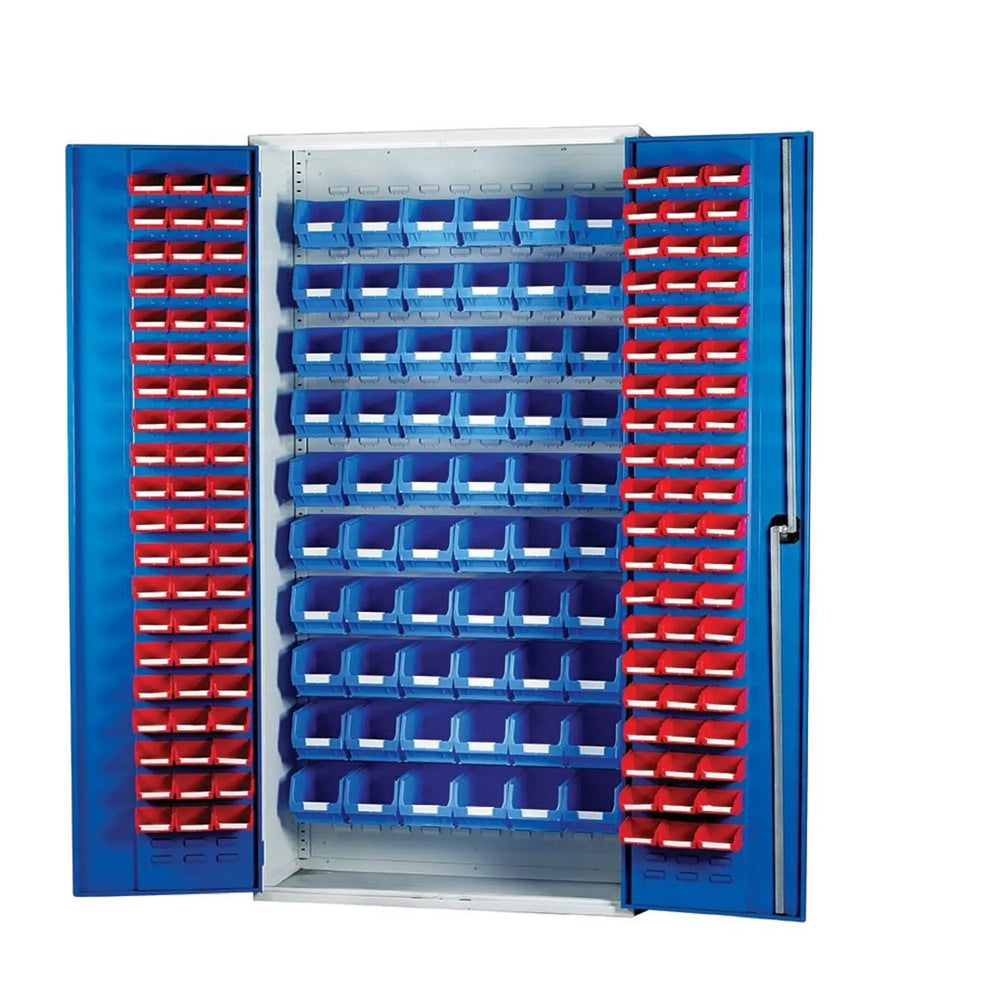 Topstore Louvred Panel Container Cabinet - with 120 x TC1 and 60 x TC3 Boxes BS