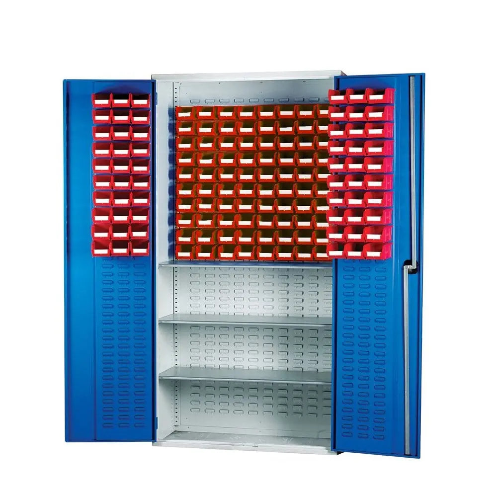 Topstore Louvred Panel Container Cabinet with 3 Shelves - 60 x TC1 and 80 x TC2 BS