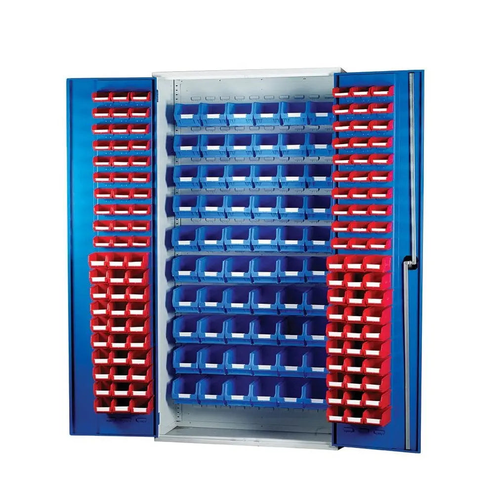 Topstore Louvred Panel Container Cabinet - with 60 x TC1, 60 x TC2 and 60 x TC3 Boxes BS