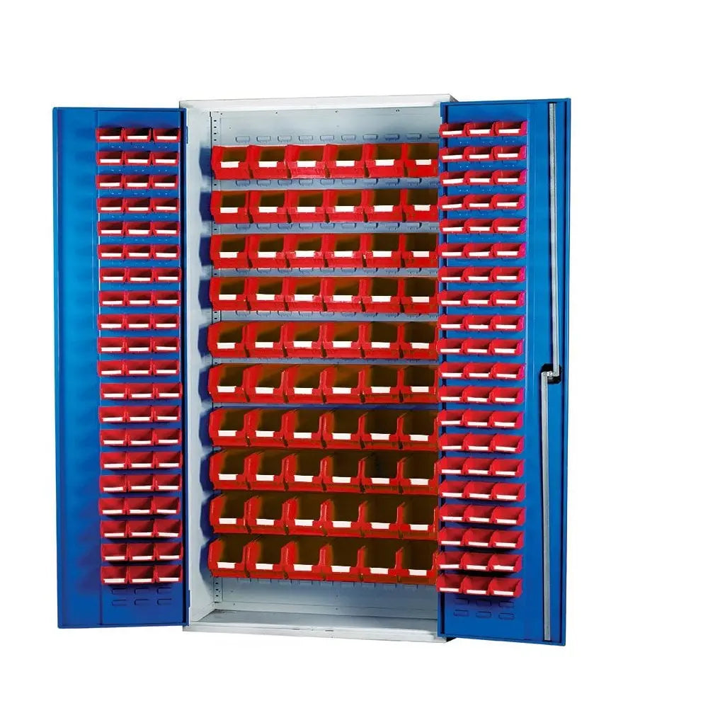 Topstore Louvred Panel Container Cabinet - with 120 x TC1 and 60 x TC3 Boxes BS