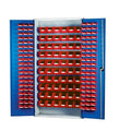 Topstore Louvred Panel Container Cabinet - with 120 x TC1 and 60 x TC3 Boxes BS