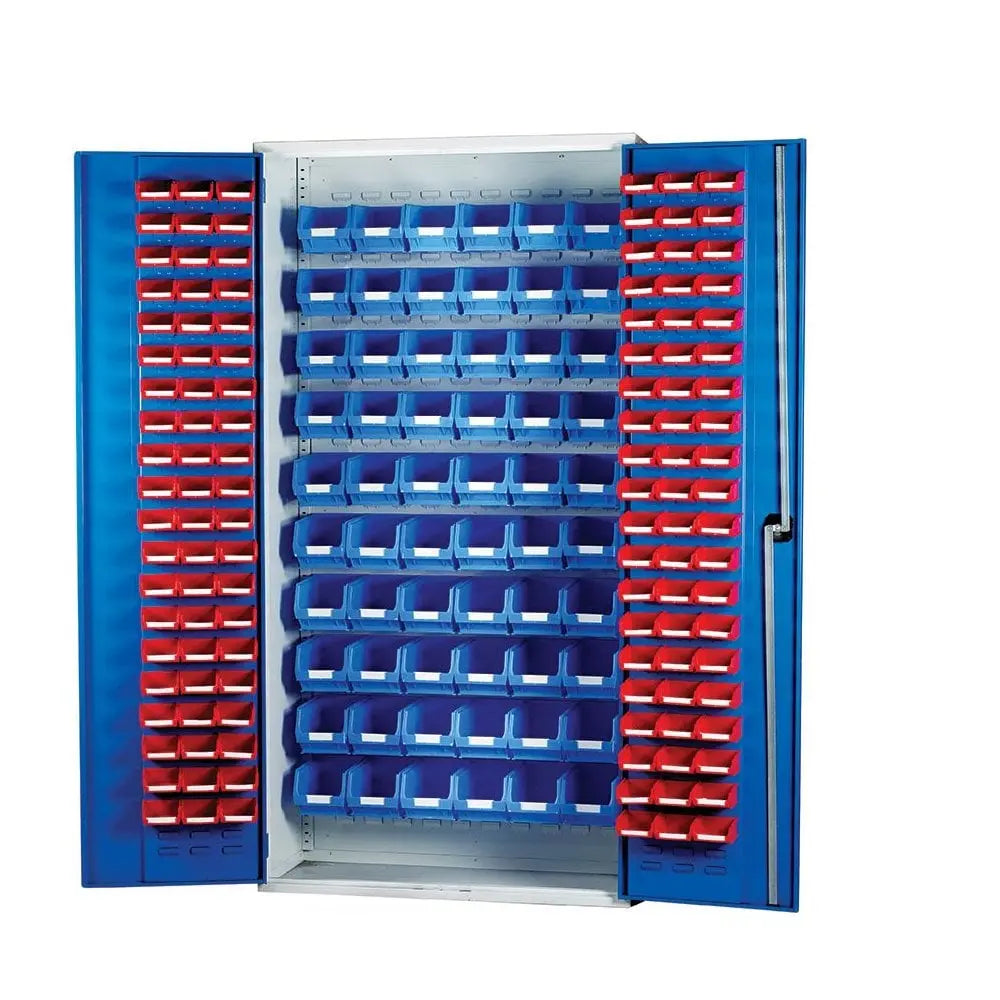 Topstore Louvred Panel Container Cabinet - with 120 x TC1 and 60 x TC3 Boxes BS