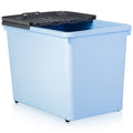 Pack of 2 - 80 Litre Boxes with Wheels and Folding Lids