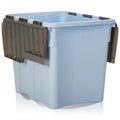 Pack of 2 - 80 Litre Attached Croc Lid Plastic Storage Boxes Wham Storage