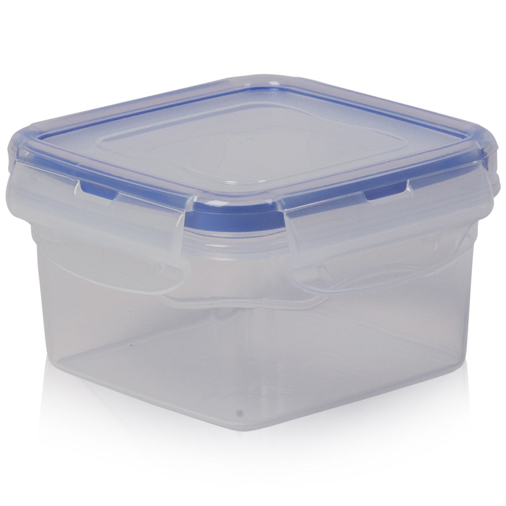 300ml Square Airtight Plastic Food Container with Rubber Sealed Lid
