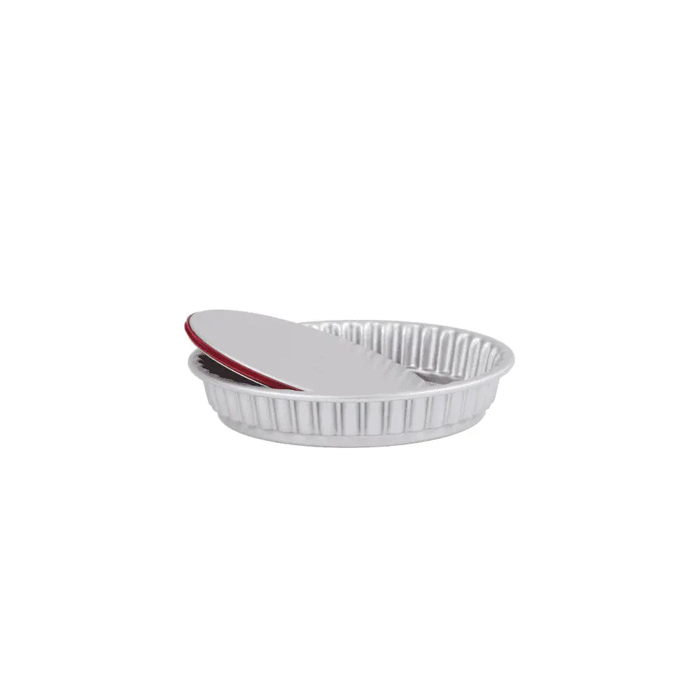 23cm PushPan Aluminium Round Flan Tin PushPan