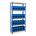 Clicka 265 Shelving with XL3 Open Fronted Container Combo Racking