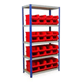 Clicka 175 Shelving with XL4 Open Fronted Container Combo Racking