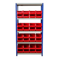 Clicka 175 Shelving with XL4 Open Fronted Container Combo Racking
