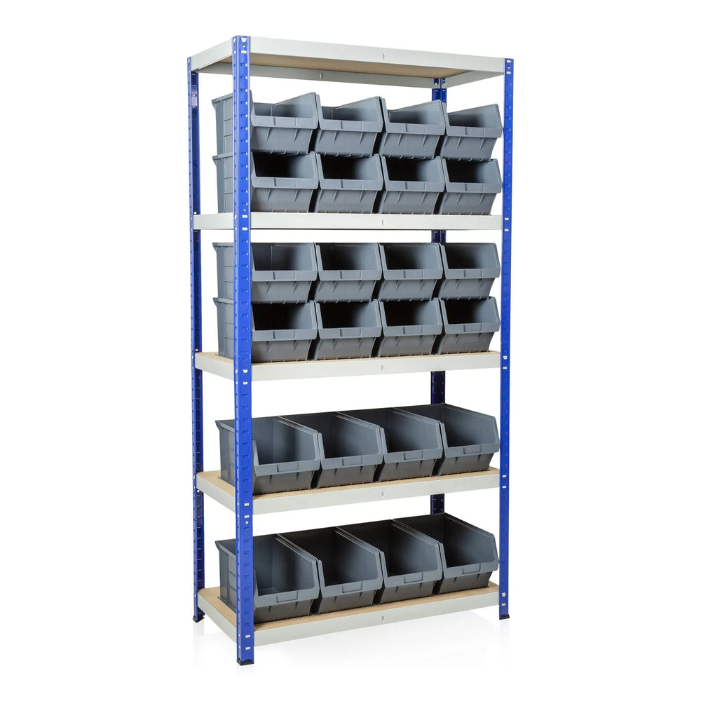 Clicka 175 Shelving with XL5 Open Fronted Container Combo Racking