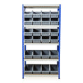 Clicka 265 Shelving with XL5 Open Fronted Container Combo Racking