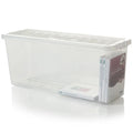 Pack of 4 - Deep Shelf Crystal 36 DVD Plastic Storage Boxes and Lids Wham Storage