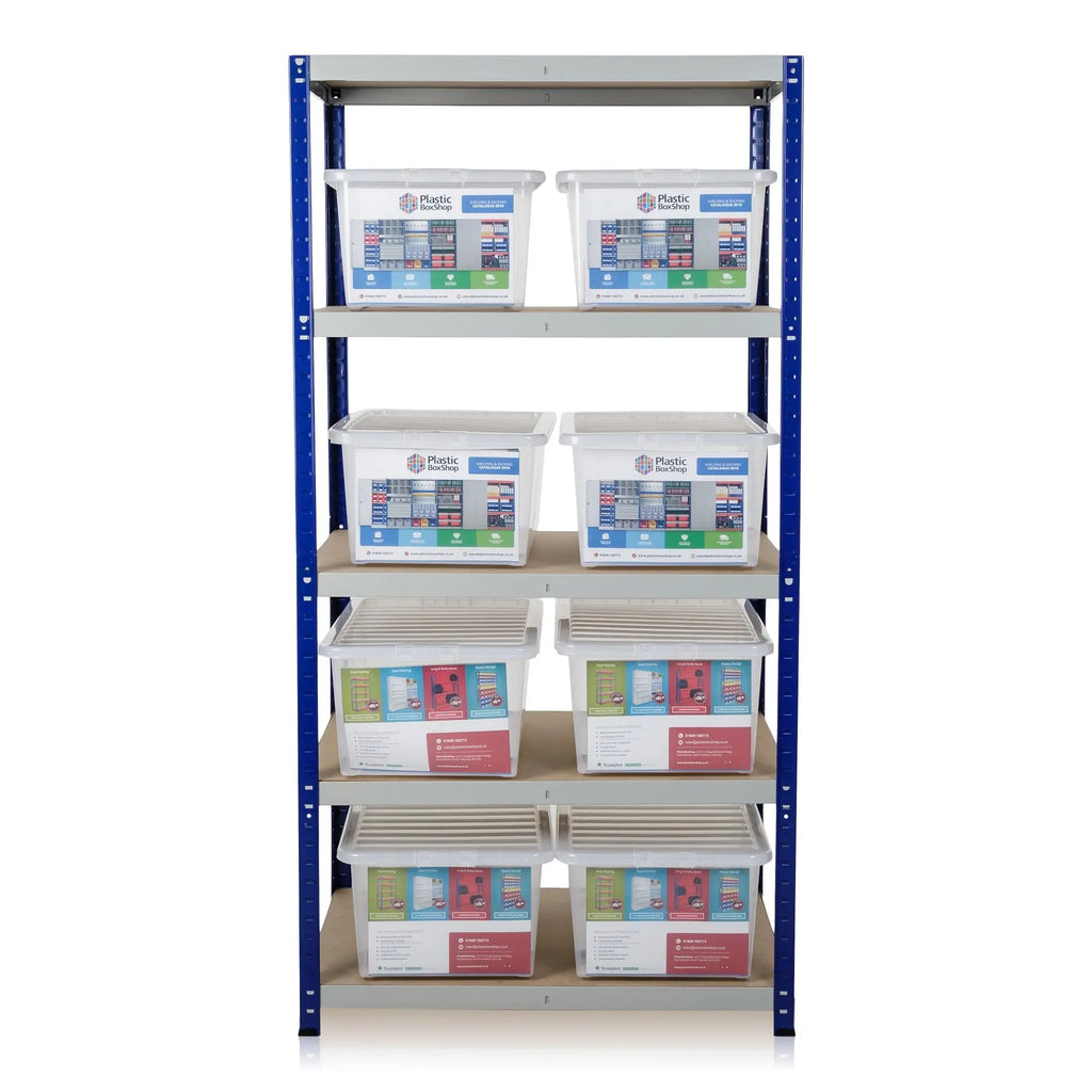 Clicka 175 Shelving 8 x Wham Crystal Boxes Lids