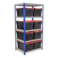 Clicka 265 Shelving with 56L Heavy Duty ALC Boxes Racking