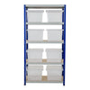 Clicka 175 Shelving with 37L Wham Crystal Boxes and Lids Racking