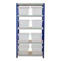 Clicka 265 Shelving with 37L Wham Crystal Boxes and Lids Racking