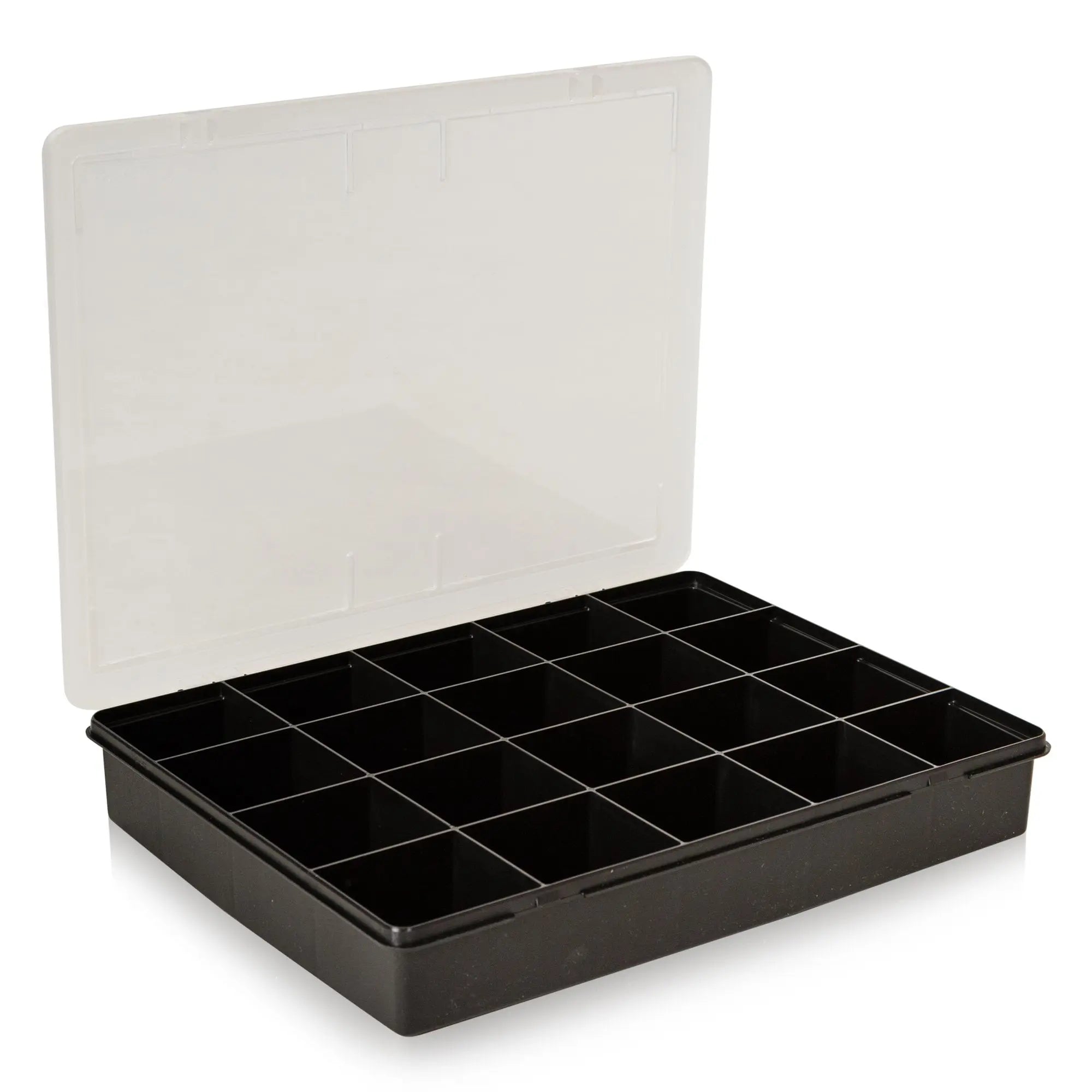 Buy Large Organiser Box with Hinged Lid 20 Divisions – Plastic Box Shop