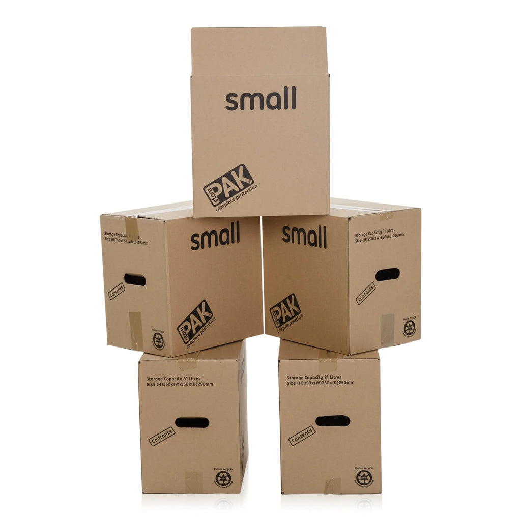 Pack 5 Small Cardboard Packing Boxes