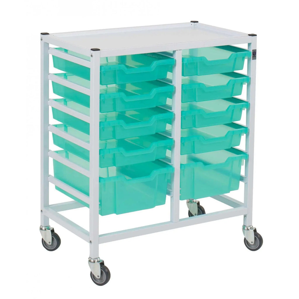Double Column Compact Medical Trolley Set