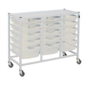 Triple Column Compact Medical Trolley Set Gratnells
