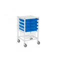 Classic Medical Trolley with 4 Trays & 1 Deep Wire Basket Gratnells