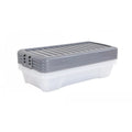 Pack of 4 - 35 Litre Nice Plastic Boxes with Lids - Clear Lid Wham Storage