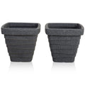Pack of 2 - Square Trojan Planters Strata