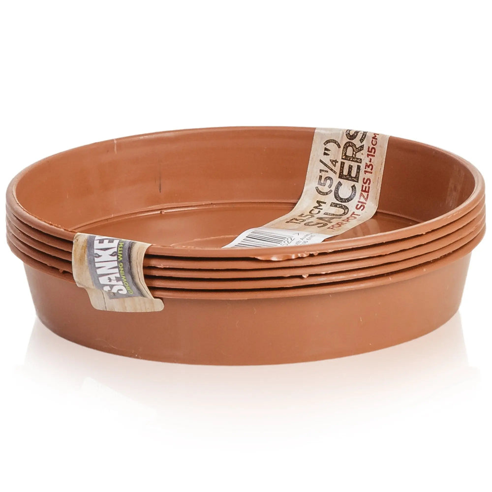 Set of 5 - 13.5cm Terracotta Saucers Strata