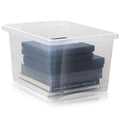 Pack of 5 - 24 Litre Stack and Store Plastic Storage Boxes Wham Storage