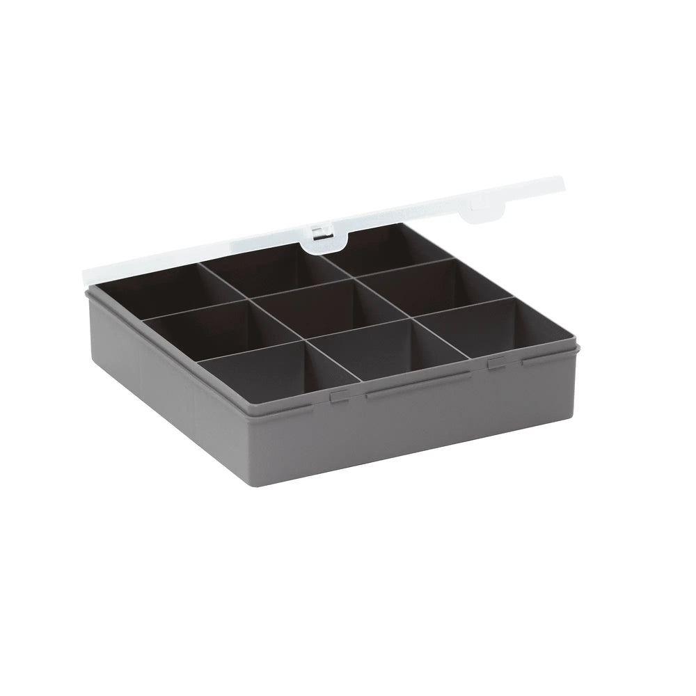 23.5cm (9.03) Organiser Box with 9 Square Compartments Wham Storage