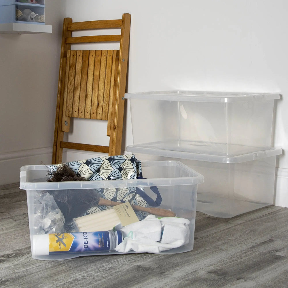 Pallet Deal of 100 - 45 Litre Plastic Boxes with Lids Wham Storage