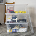 Pallet Deal 200 Boxes - 45 Litre Large Plastic Boxes with Lids Wham Storage