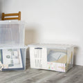 Pallet Deal x 150 - 60 Litre Crystal Plastic Storage Boxes with Lids Wham Storage