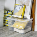 Pallet Deal x 150 - 60 Litre Crystal Plastic Storage Boxes with Lids Wham Storage