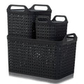 Medium Urban Style Plastic Storage Basket with Lid
