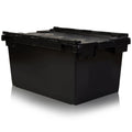 Pack of 2 - 80 litre Large Attached Lid Boxes Counter
