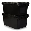 Pack of 2 - 80 litre Large Attached Lid Boxes Counter