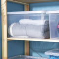 Pallet Deal x 100 -  37 Litre Crystal Plastic Storage Boxes with Lids Wham Storage