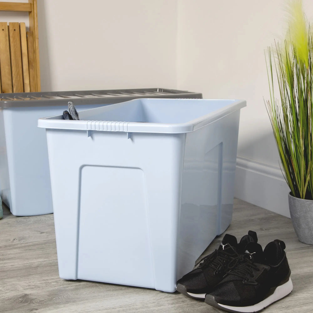 110 Box 110l Blue XL Storage Box & Lid | 3 Pack | Plastic Box Shop