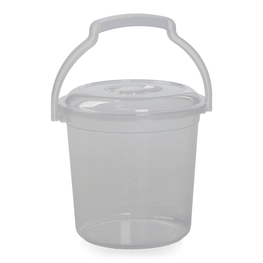 5 Litre Clear Plastic Bucket with Lid