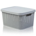 7 Litre Diamond Design Plastic Storage Box with Lid Hobby Life
