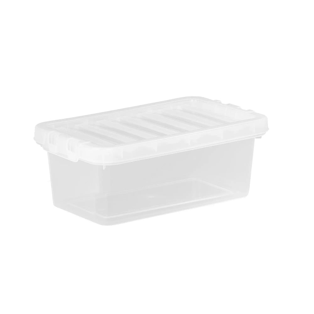 2 Litre Crystal Plastic Storage Box with Lid Wham Storage