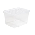 Pallet Deal x 100 - 25 Litre Crystal Plastic Storage Boxes with Lids Wham Storage