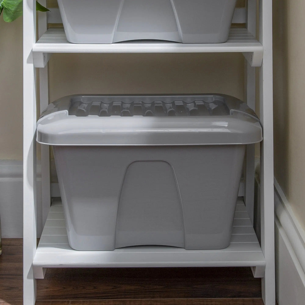 Pack of 4 - 14 Litre Home Upcycled Plastic Box with Lid Wham Storage