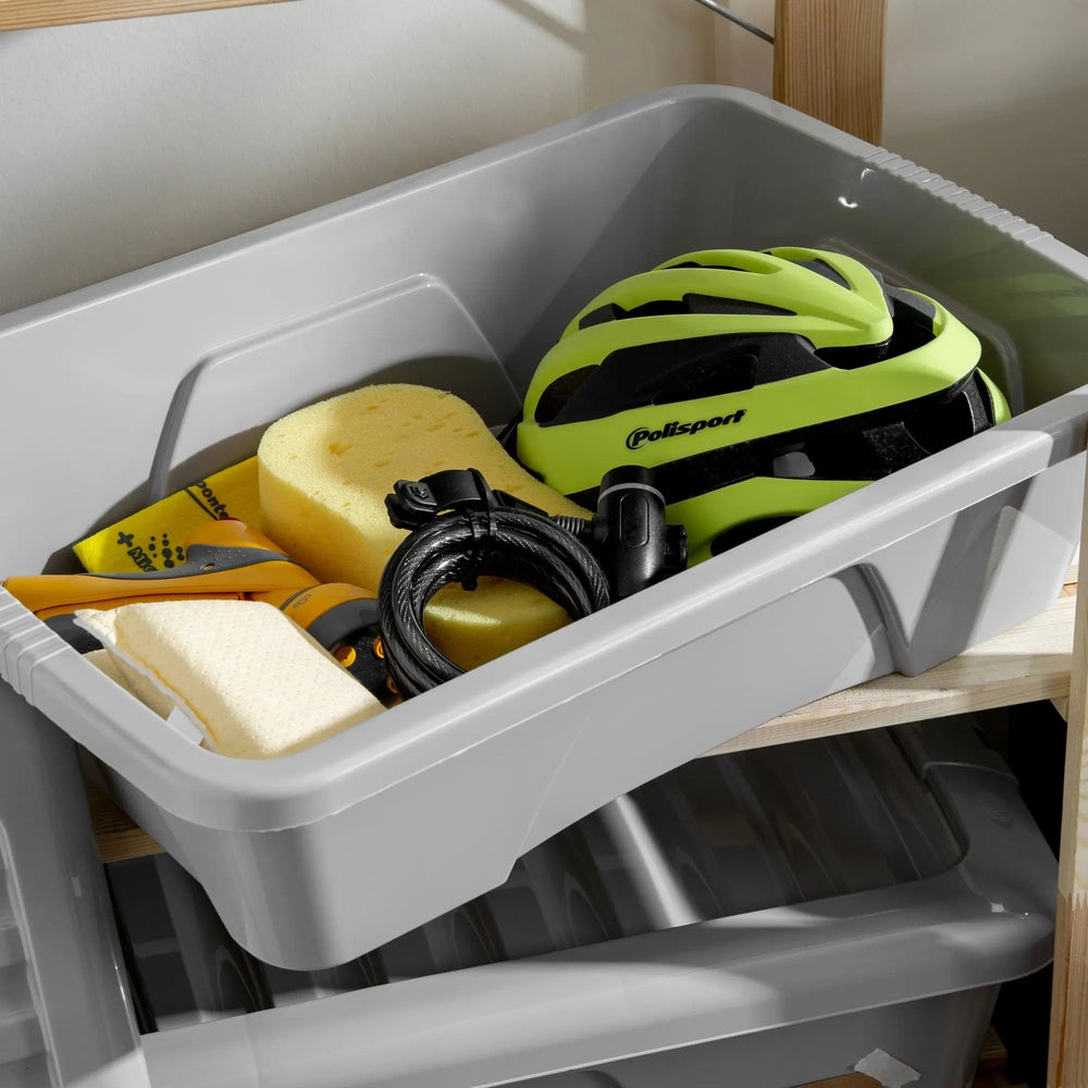 Pack of 5 - 22 Litre Home Upcycled Plastic Box with Lid Wham Storage