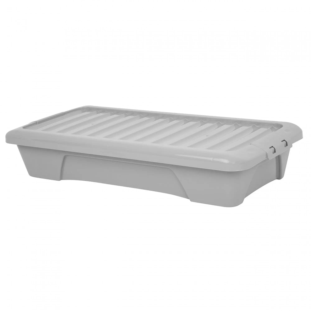 Pack of 4 - 35 Litre Home Upcycled Plastic Box with Lid Wham Storage